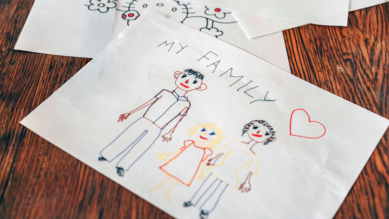 Childs family drawing