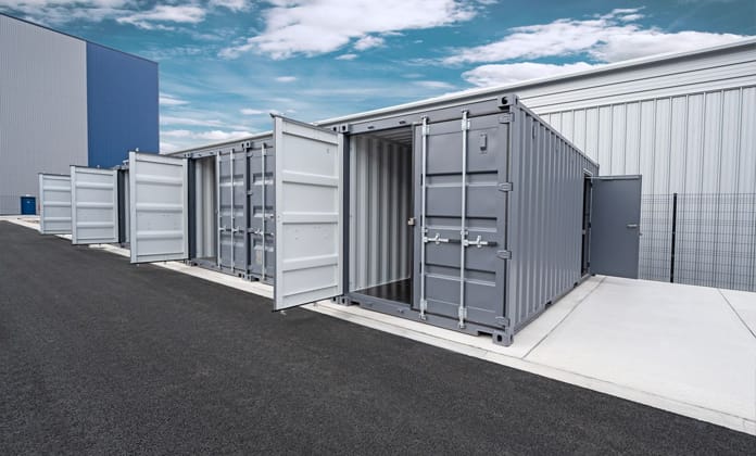 Go2Storage Containers with doors open
