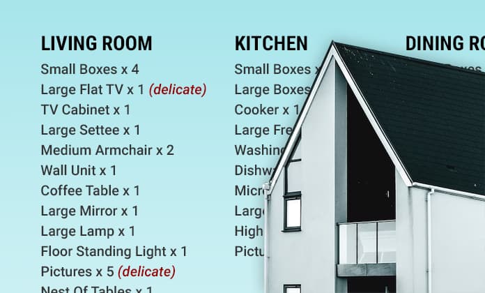 House Inventory List