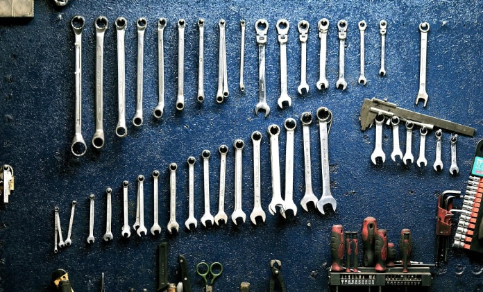 tools on wall