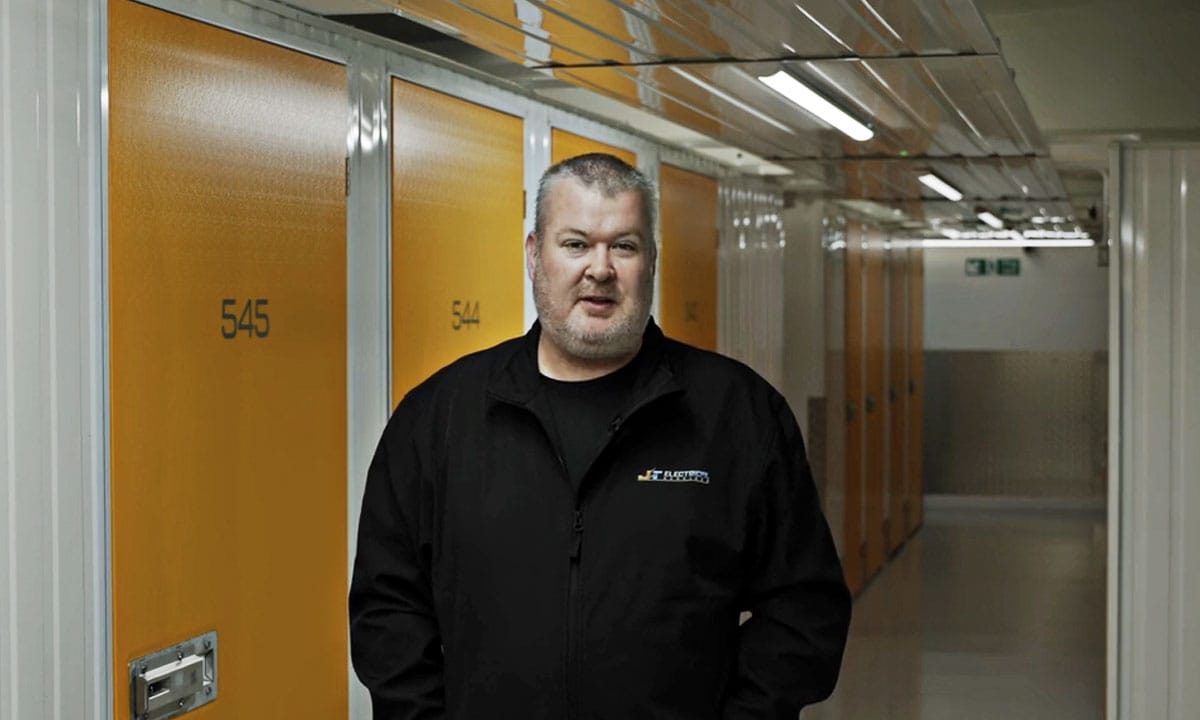 JT Electrical Services testimonial card background